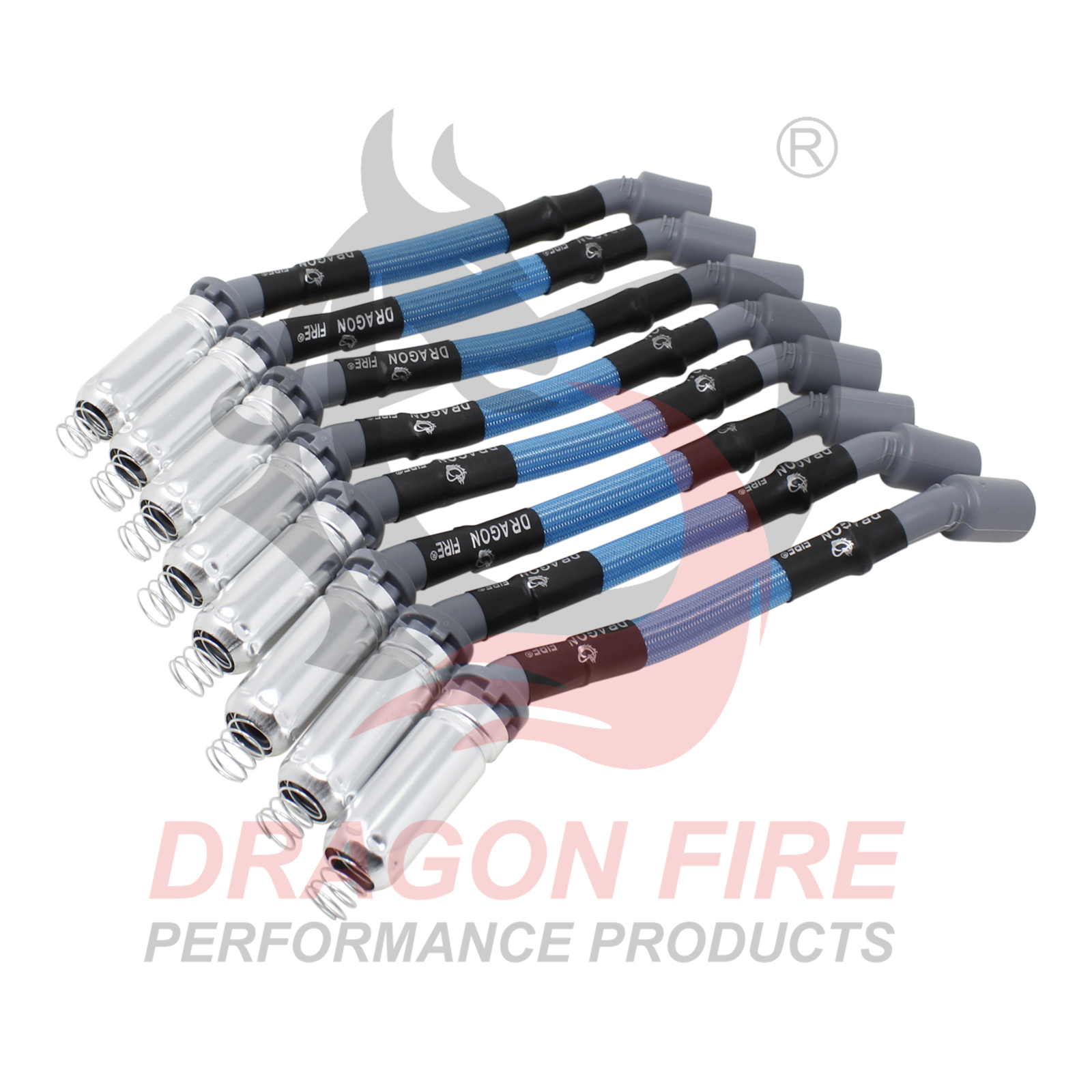 Engine Fire Plug DRAGON FIRE 8.5mm 500 ohm/ft Blue Sleeved Spark Plug Wires for 00-19 GM ...